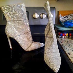 Steve Madden, jeweled heel boots